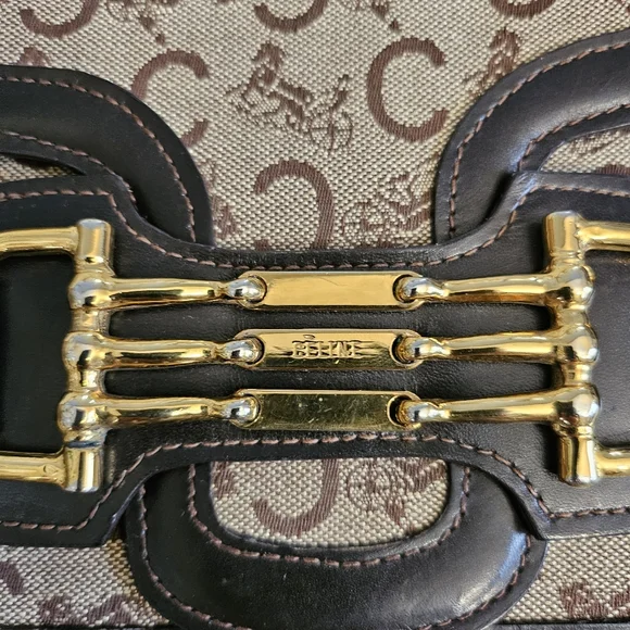 RARE AUTHENTIC Vintage Celine Tripple horsebit logo . - Picture 4 of 13